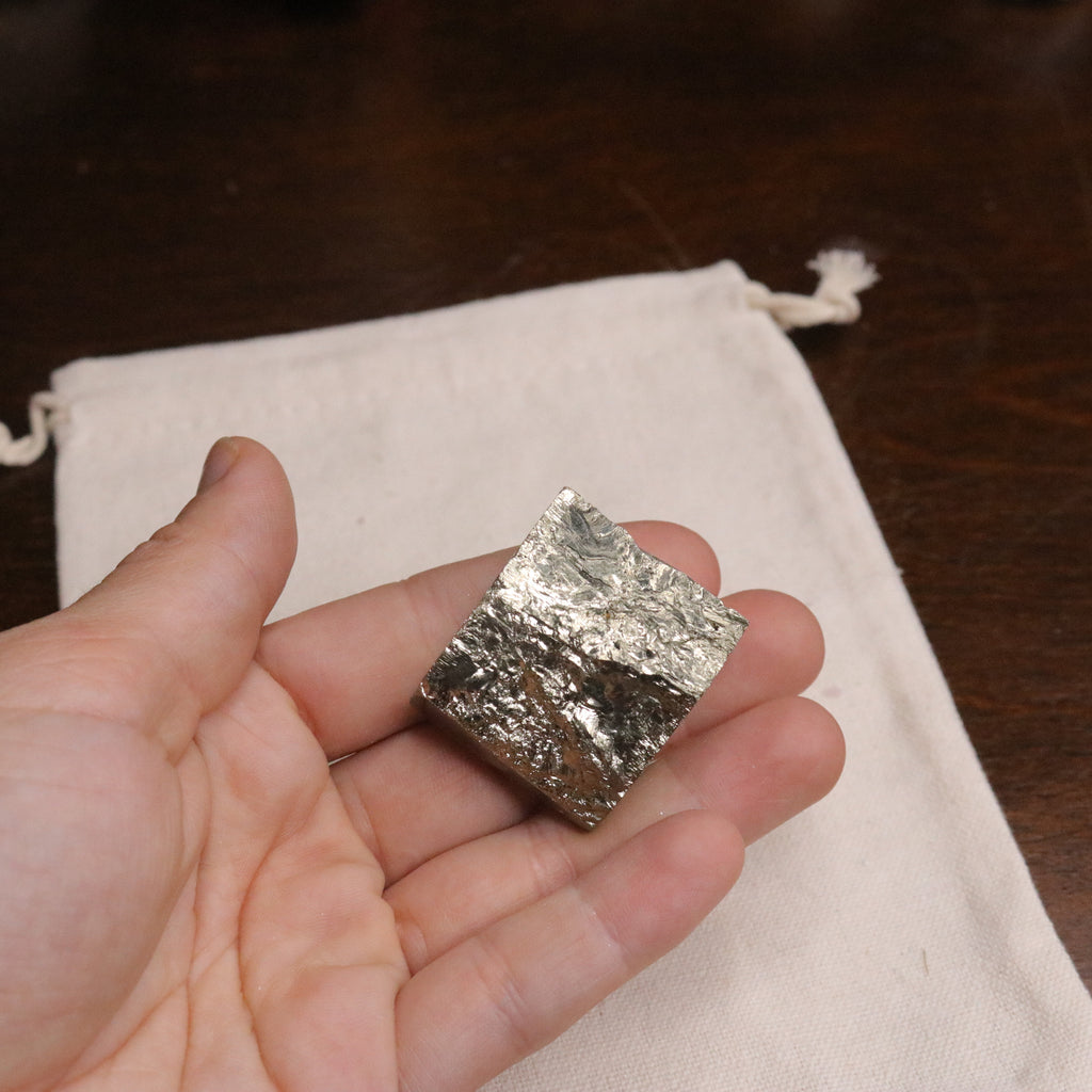Pyrite Cube from Peru ~ Reflective and Grounding ~ EMF Balancer - Earth Family Crystals
