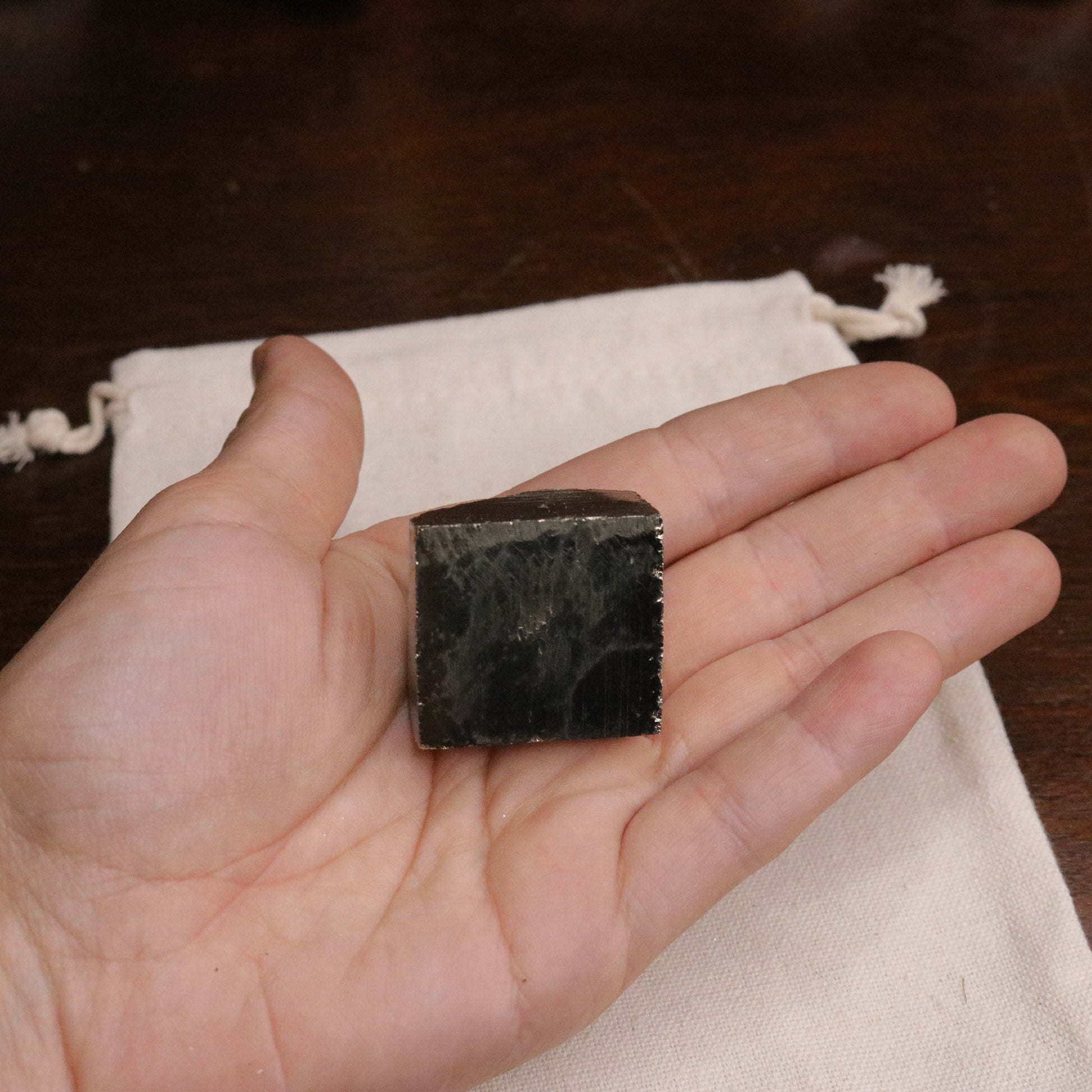 Pyrite Cube from Peru ~ Reflective and Grounding ~ EMF Balancer - Earth Family Crystals