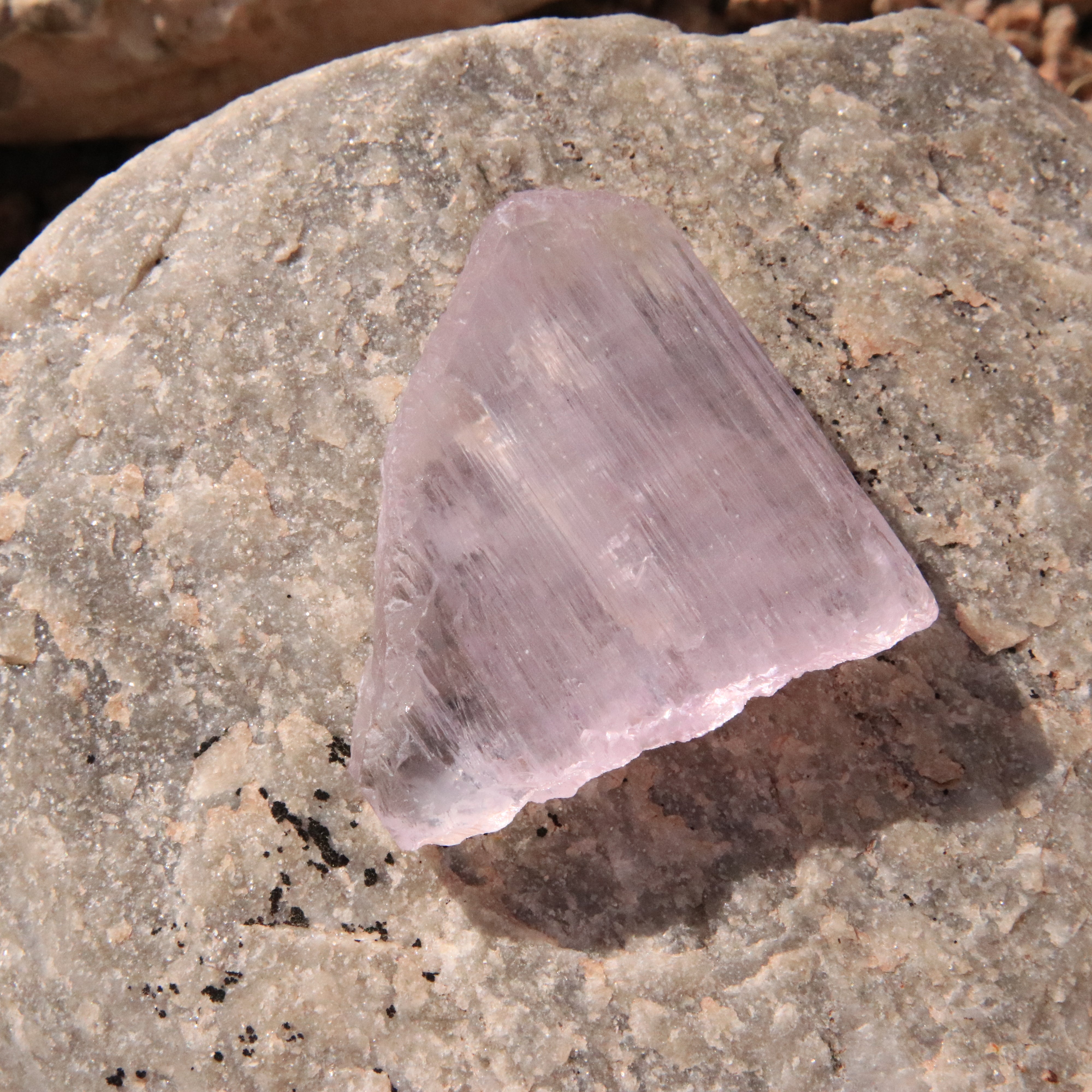 Gemmy Terminated Natural Pink Brazilian Kunzite Crystal