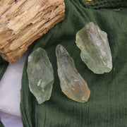 Raw Green Prasiolite Points from Brazil