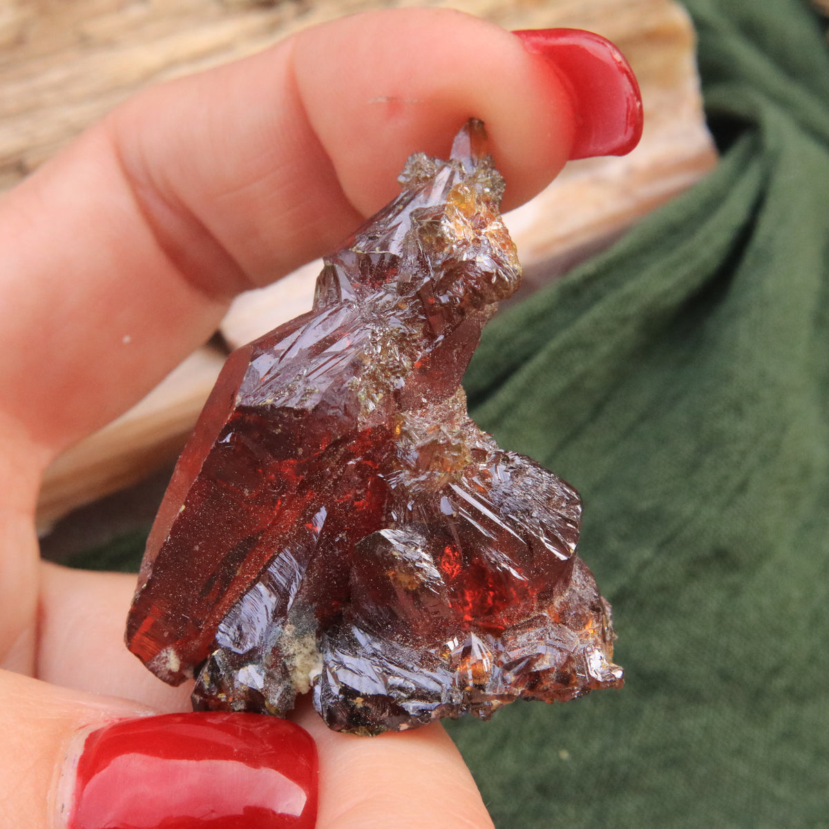 Crystal Rairity Zincite Crystal Cluster Cosmic Red Rarity Museum Grade – Earth Family ...