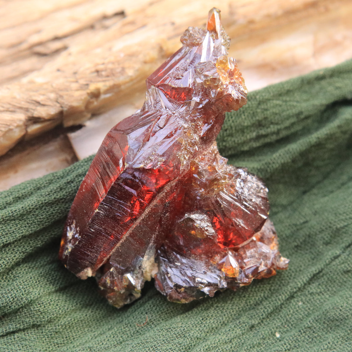 Crystal Rairity Zincite Crystal Cluster Cosmic Red Rarity Museum Grade – Earth Family ...
