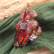 Museum Grade Cosmic Red Rarity Zincite Crystal Cluster