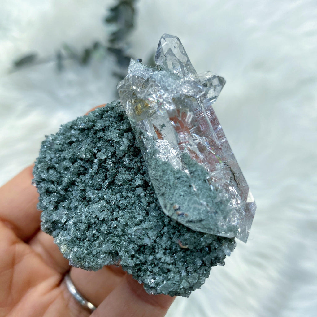 Incredible & Rare! Green Samadhi Himalayan Quartz Intricate Cluster ~Locality: Himalayas - Earth Family Crystals