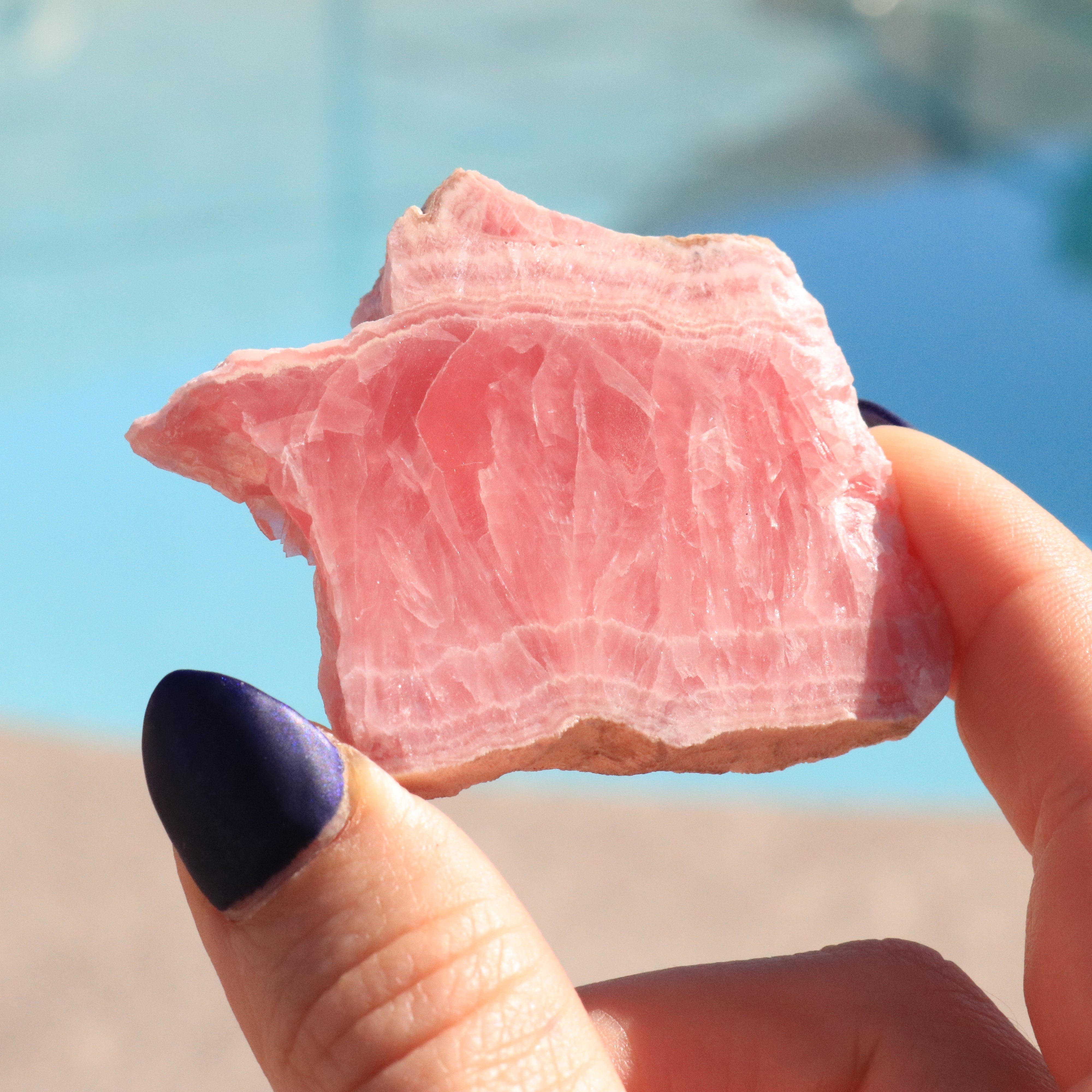 High Quality Rhodochrosite Slice Carving from Argentine Republic