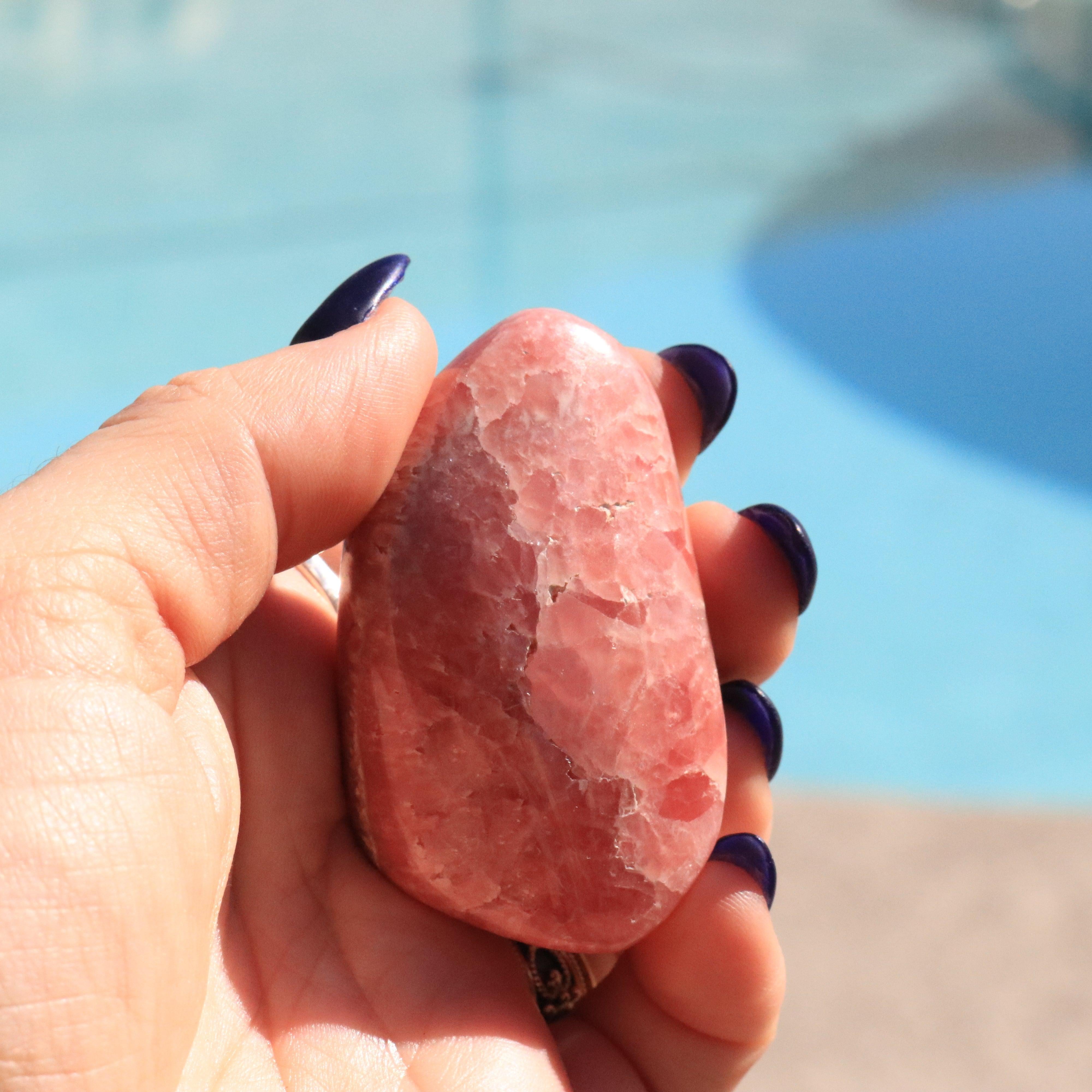 Pink Rhodochrosite Gemstone Carving from Argentine Republic