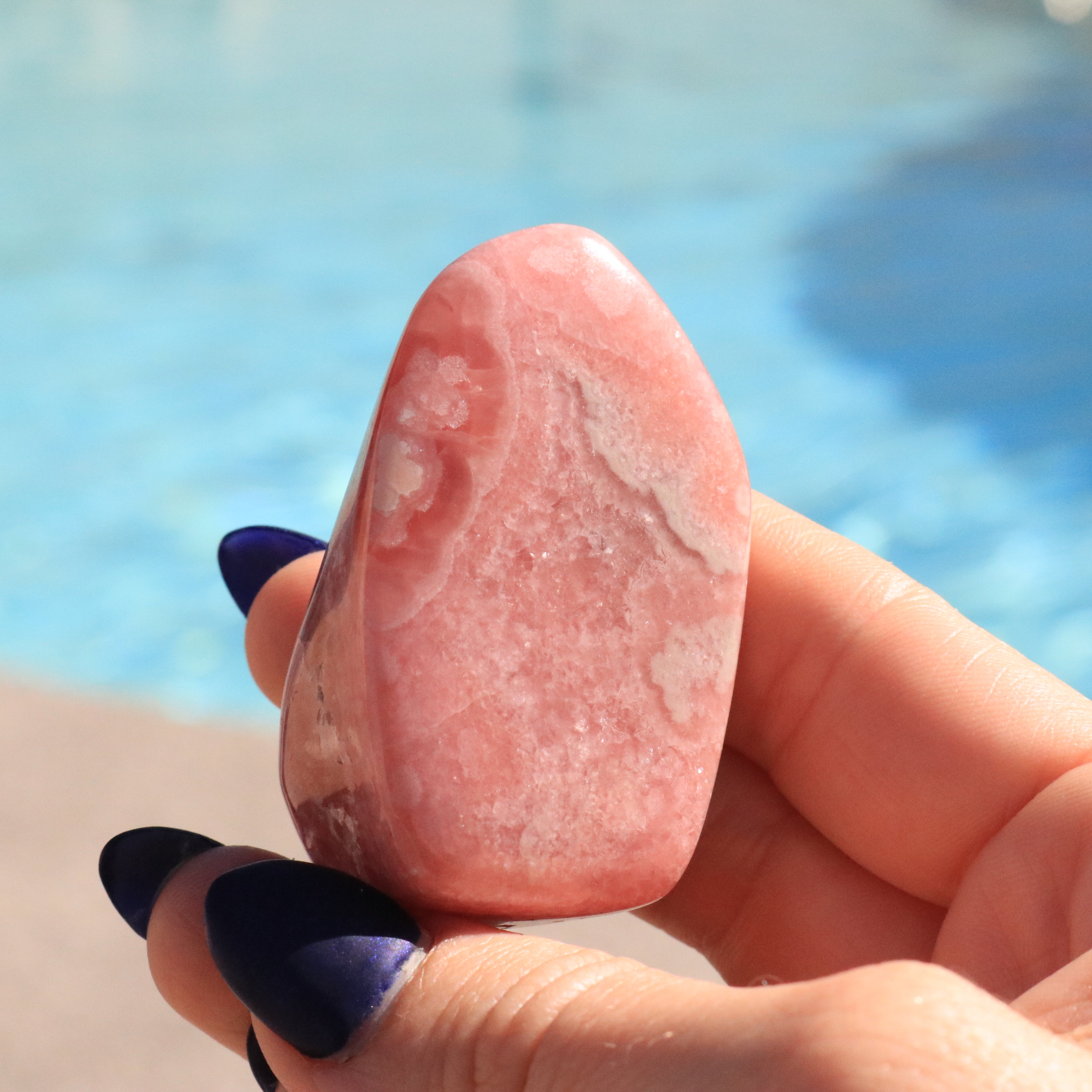 Pink Rhodochrosite Gemstone Carving from Argentine Republic