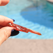 Rare Flame Orange High Grade Zincite Crystal Long Terminated Point