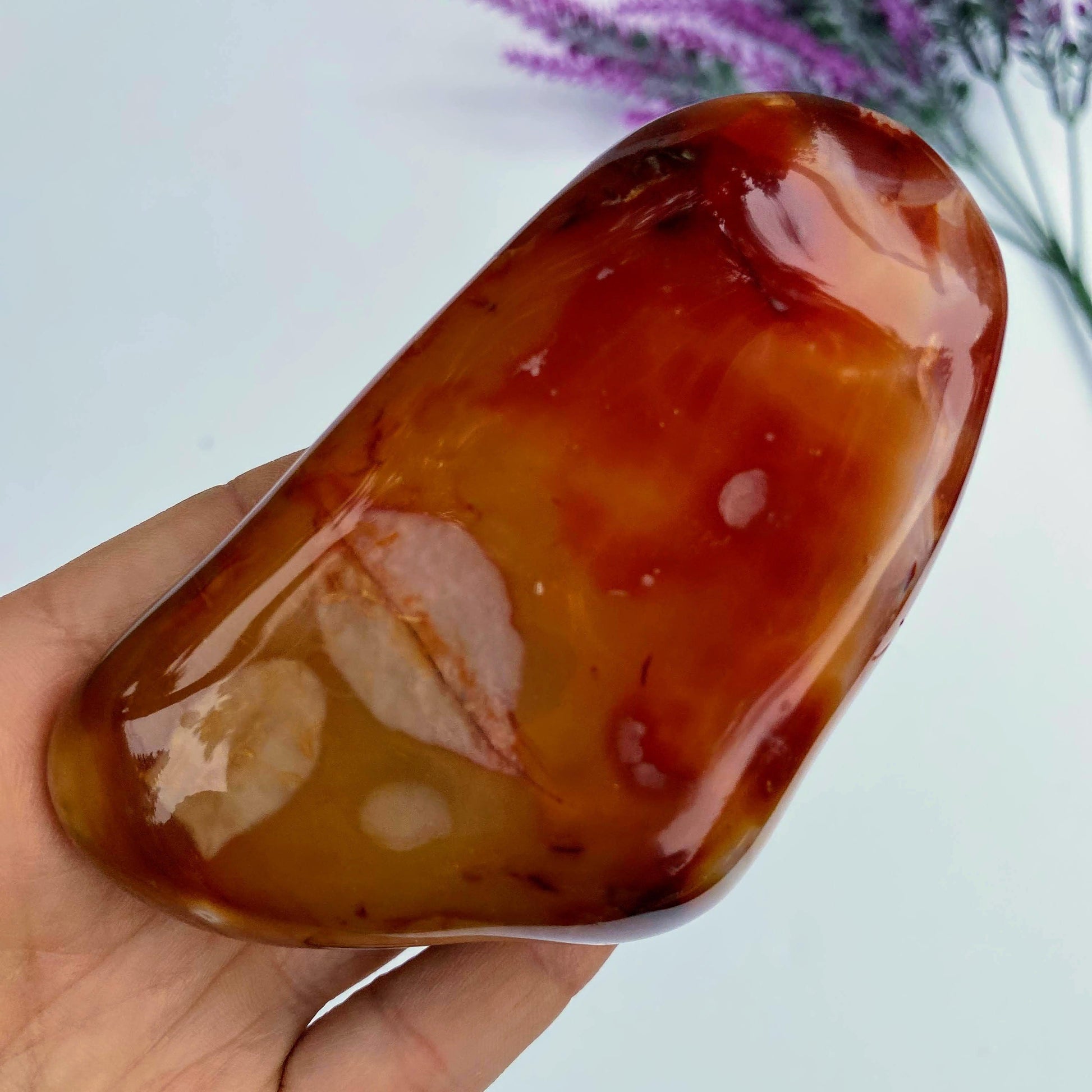 Fiery Orange Shiny Carnelian Chunky Free Form Specimen From Madagascar - Earth Family Crystals