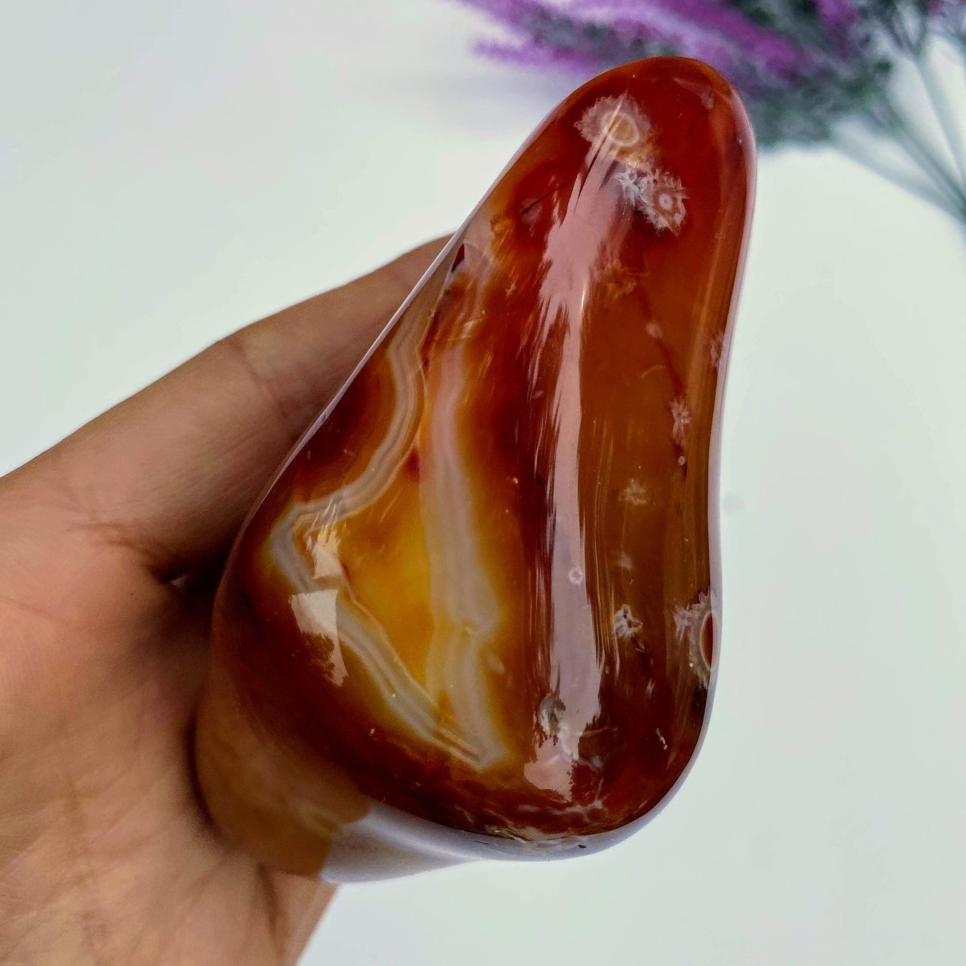 Fiery Orange Shiny Carnelian Chunky Free Form Specimen From Madagascar - Earth Family Crystals
