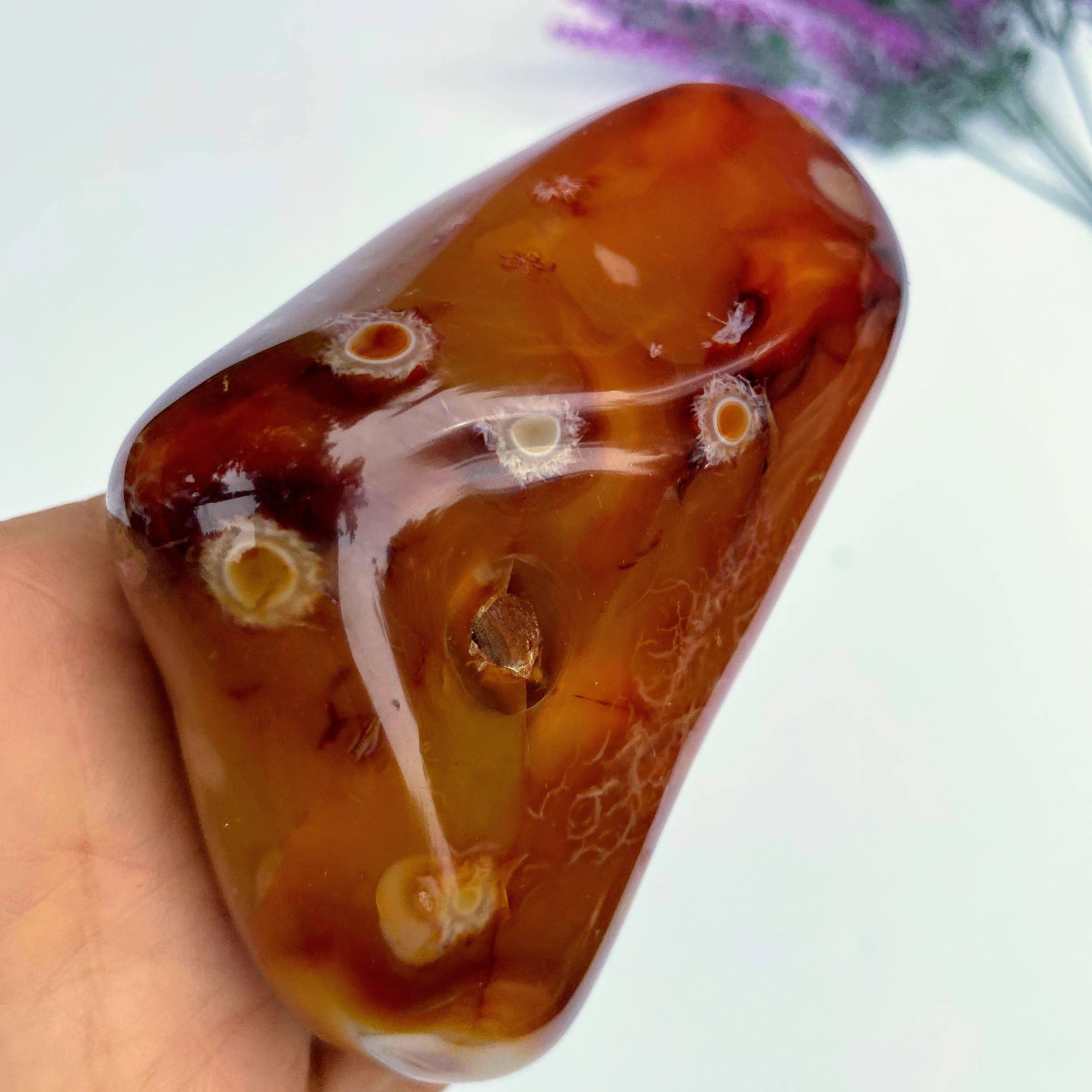 Fiery Orange Shiny Carnelian Chunky Free Form Specimen From Madagascar - Earth Family Crystals