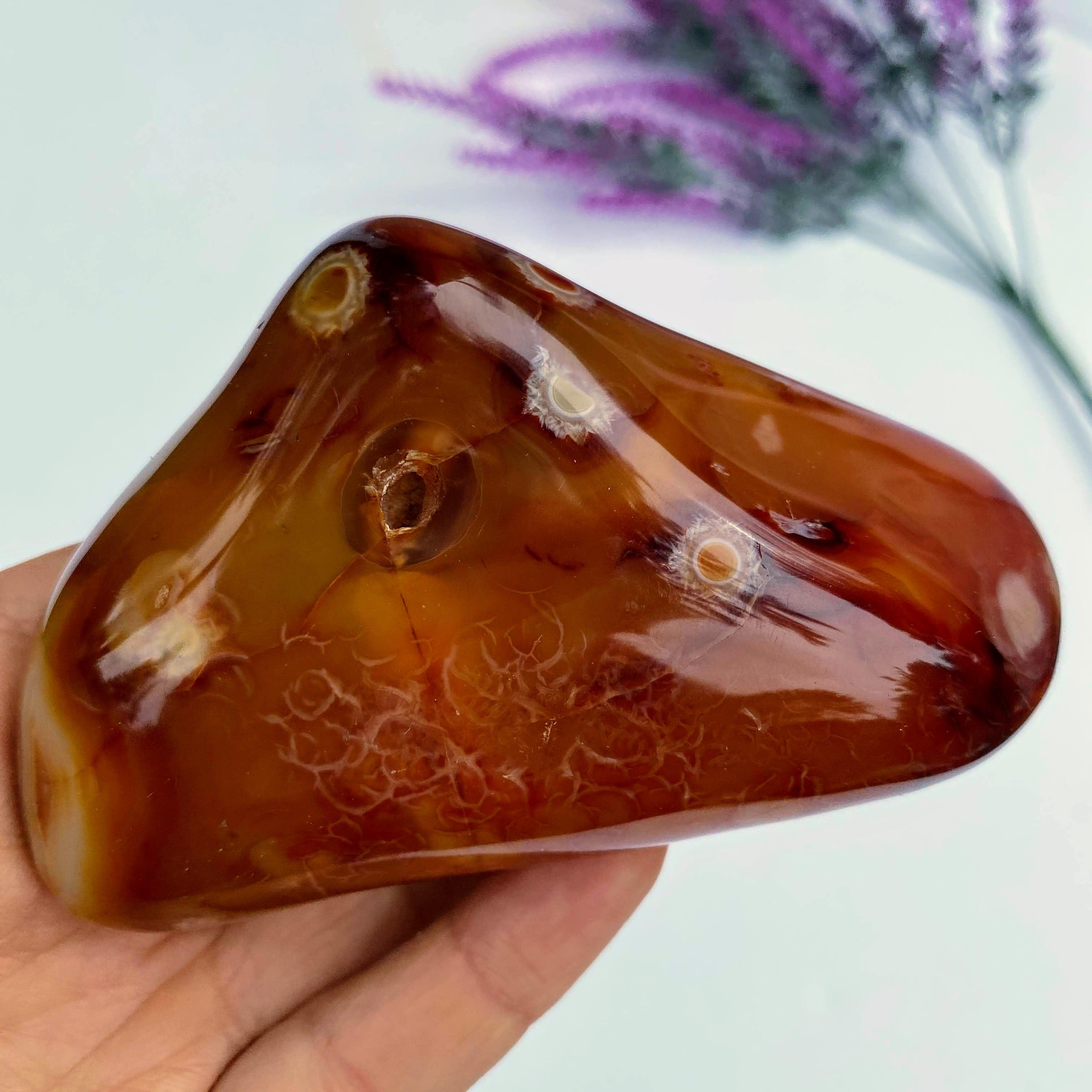 Fiery Orange Shiny Carnelian Chunky Free Form Specimen From Madagascar - Earth Family Crystals