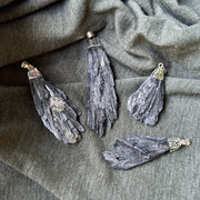 Black Kyanite Fan Pendants