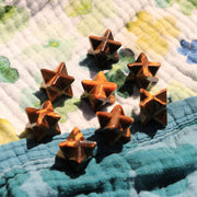 Glowing Tiger’s Eye Merkaba Gemstone Carving