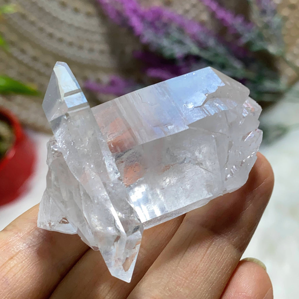 Unique Formation! Record Keepers Clear Quartz Double Terminated & Self Healed Natural Arkansas Specimen - Earth Family Crystals