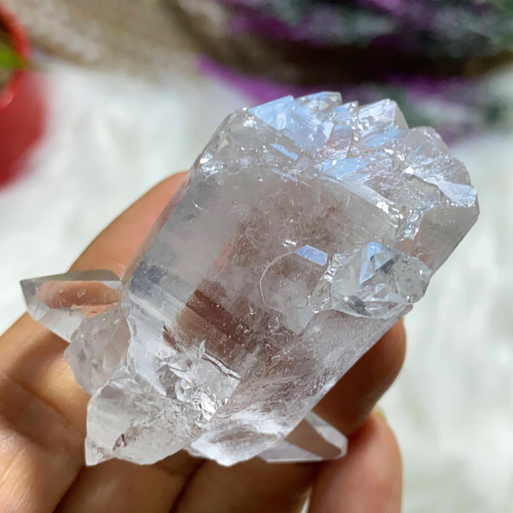 Unique Formation! Record Keepers Clear Quartz Double Terminated & Self Healed Natural Arkansas Specimen - Earth Family Crystals