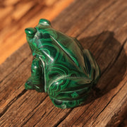 Lucky Frog Malachite Crystal Carved Gemstone