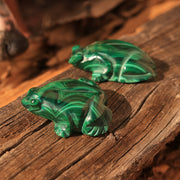 Lucky Money Frog Small Malachite Carved Gemstone Crystal from the Democratic Republic of Congo