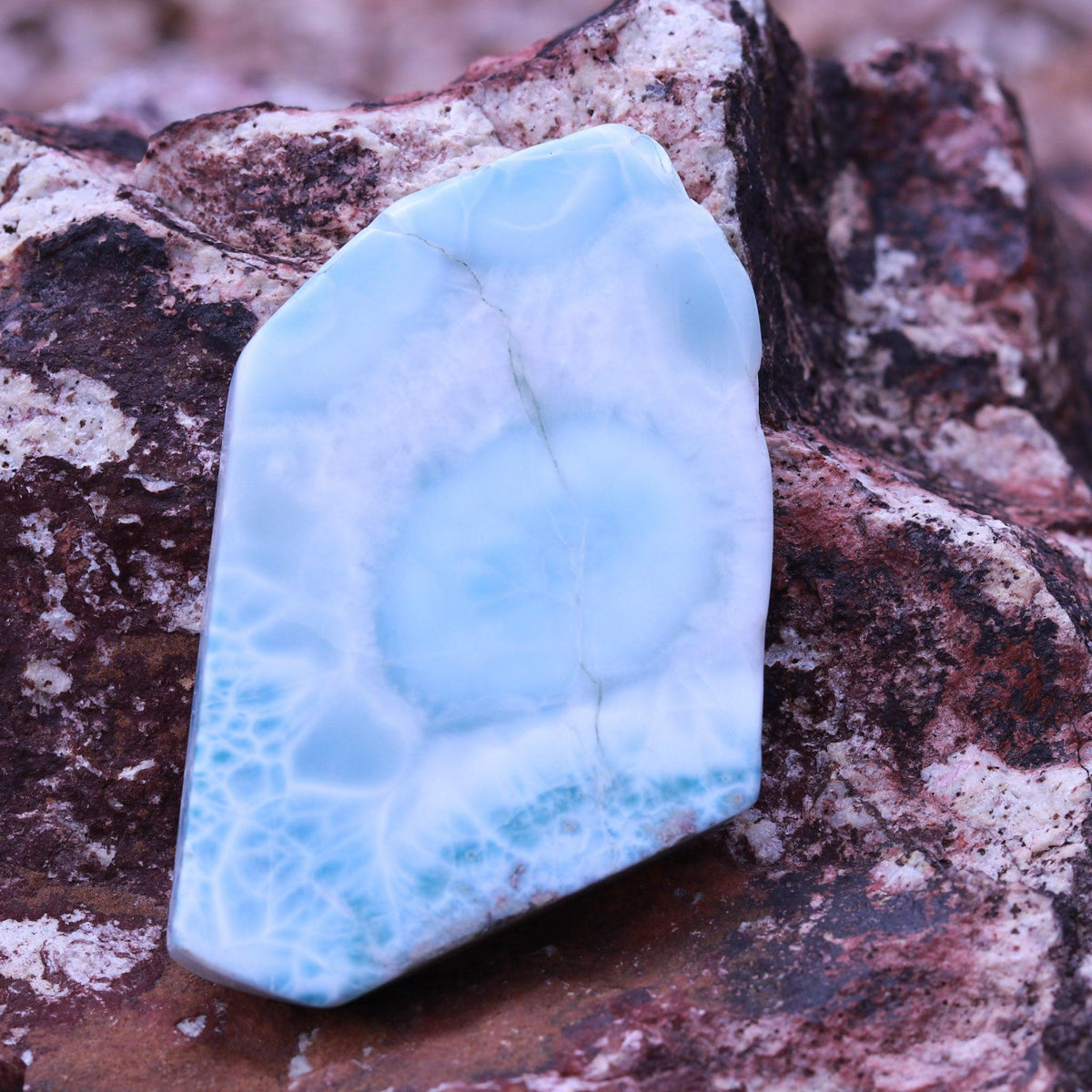 Silky Blue Larimar Polished Display Stone