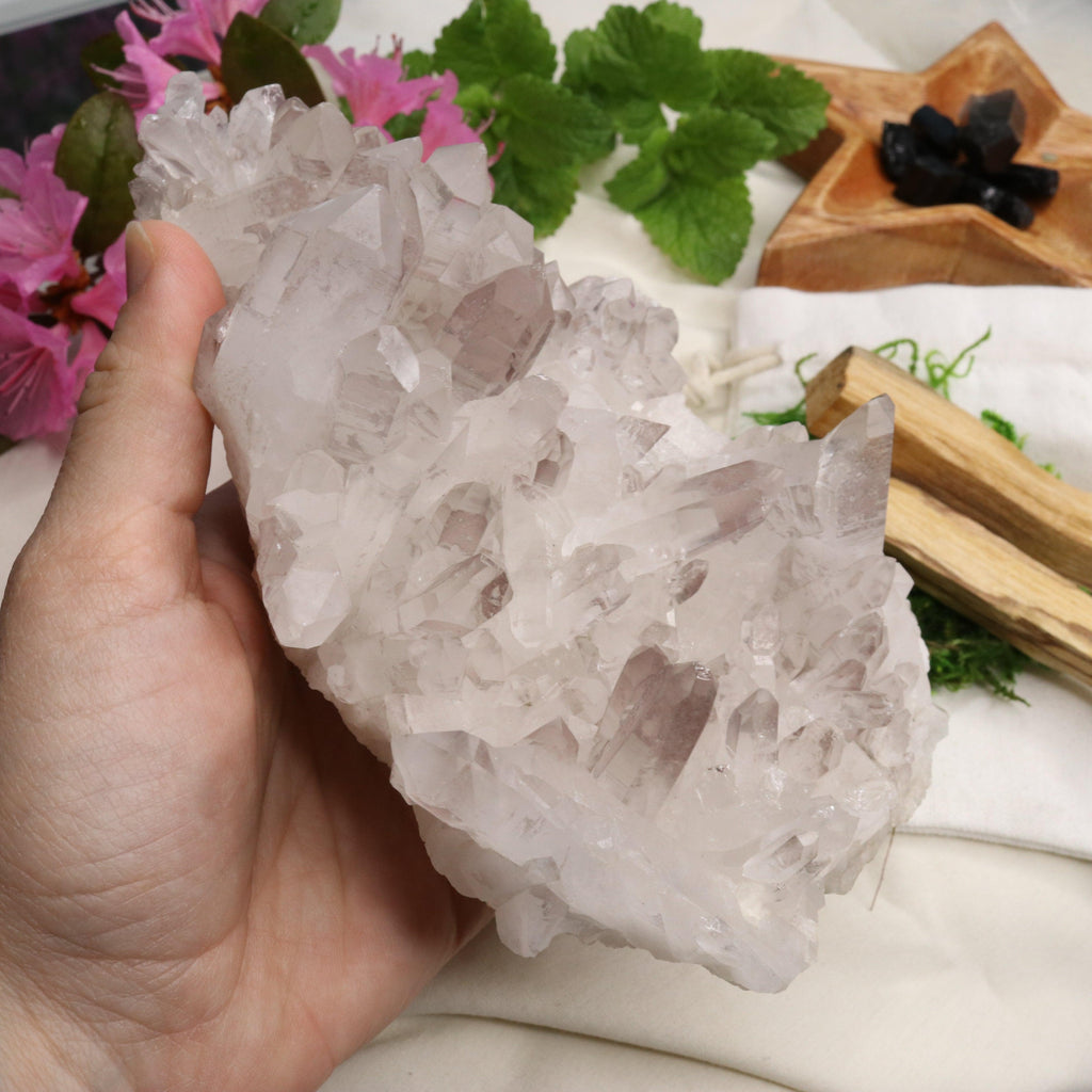 Large Lavender Lithium Quartz Cluster from Brazil ~ Beautiful Energy - Earth Family Crystals