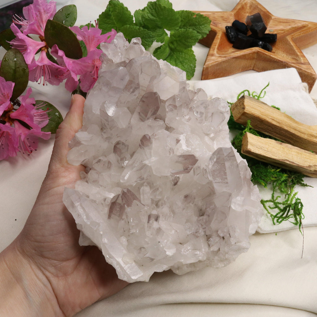 Large Lavender Lithium Quartz Cluster from Brazil ~ Beautiful Energy - Earth Family Crystals