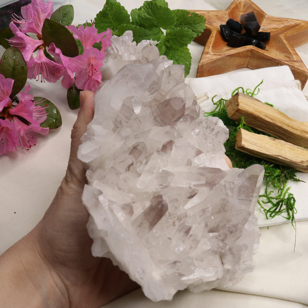 Large Lavender Lithium Quartz Cluster from Brazil ~ Beautiful Energy - Earth Family Crystals