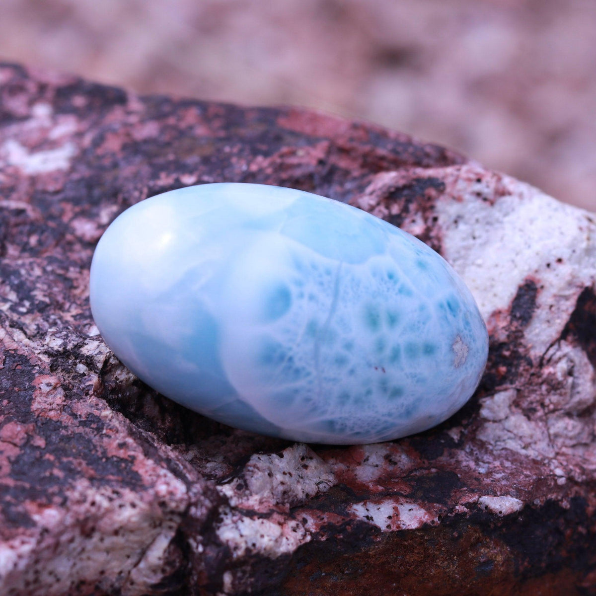 Larimar Shiva Stone Carving