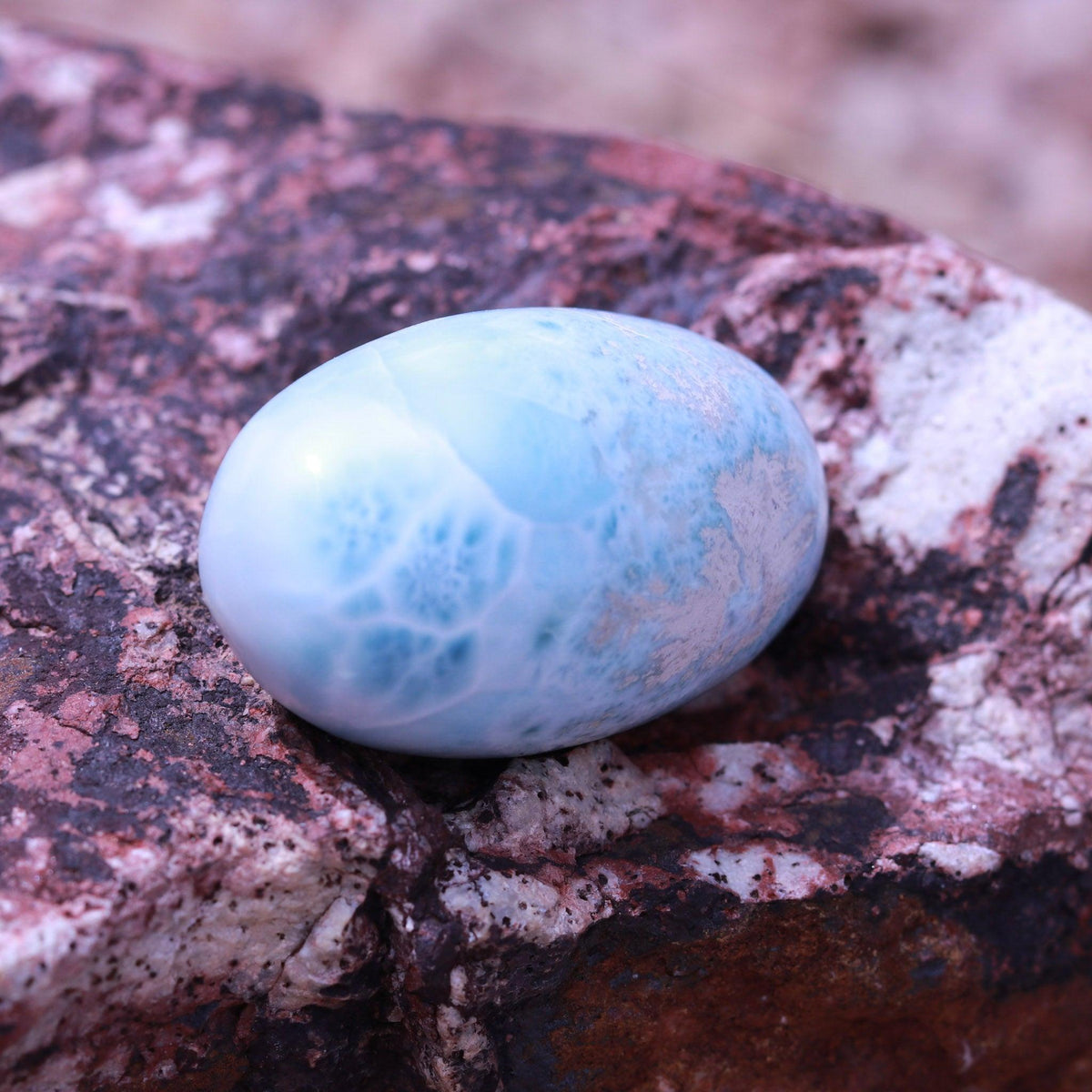 Larimar Shiva Stone Carving