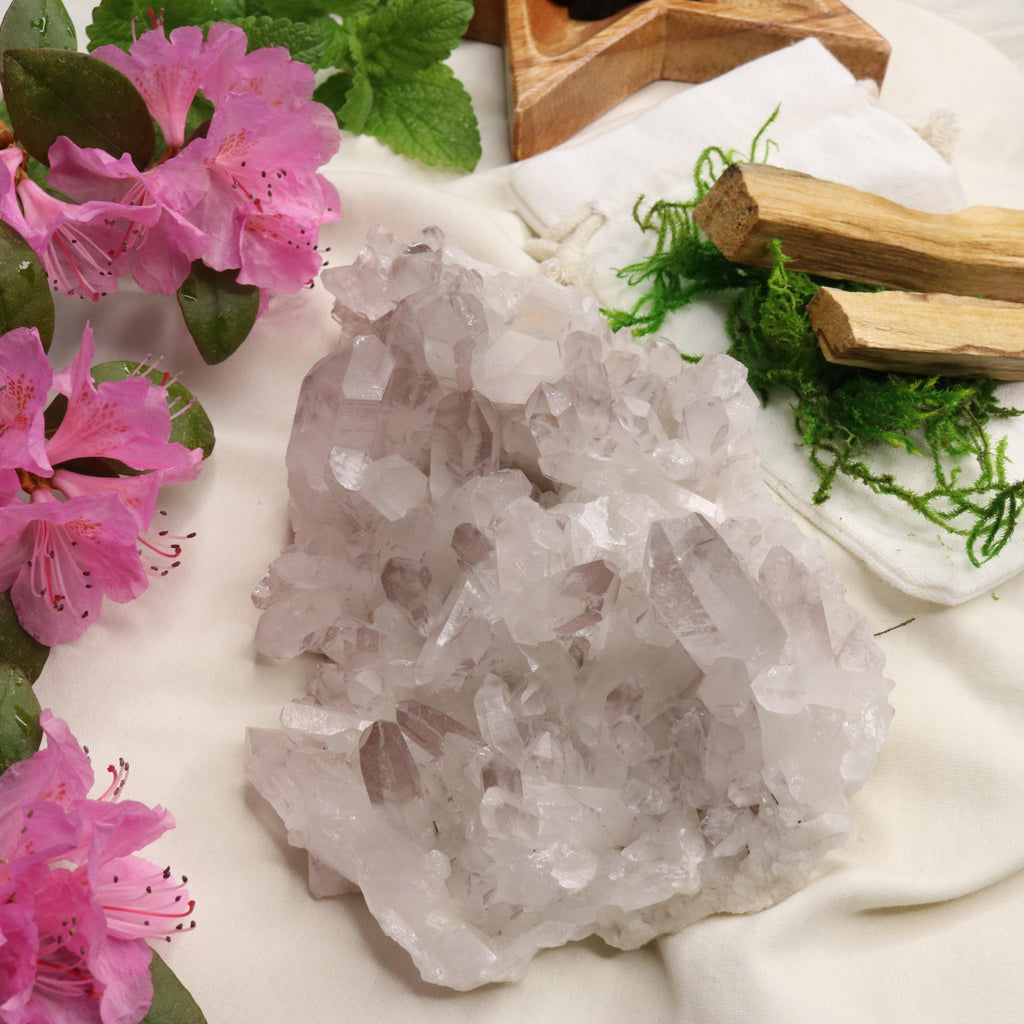 Large Lavender Lithium Quartz Cluster from Brazil ~ Beautiful Energy - Earth Family Crystals