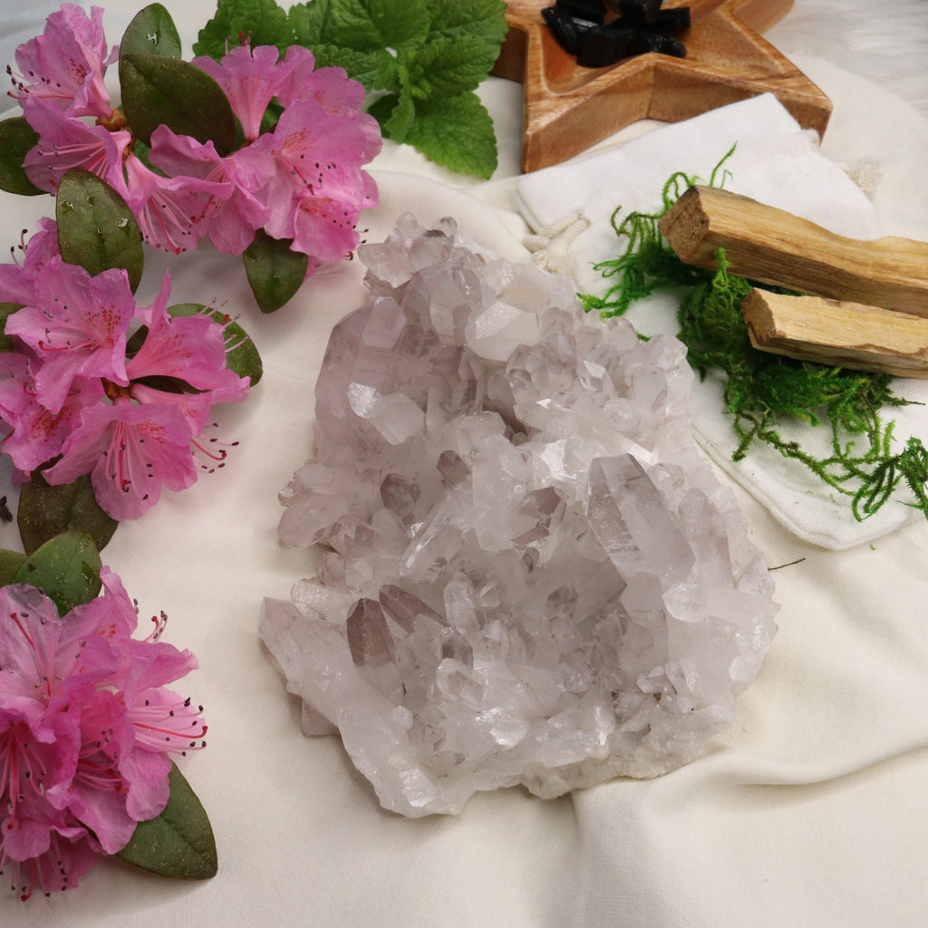 Large Lavender Lithium Quartz Cluster from Brazil ~ Beautiful Energy - Earth Family Crystals