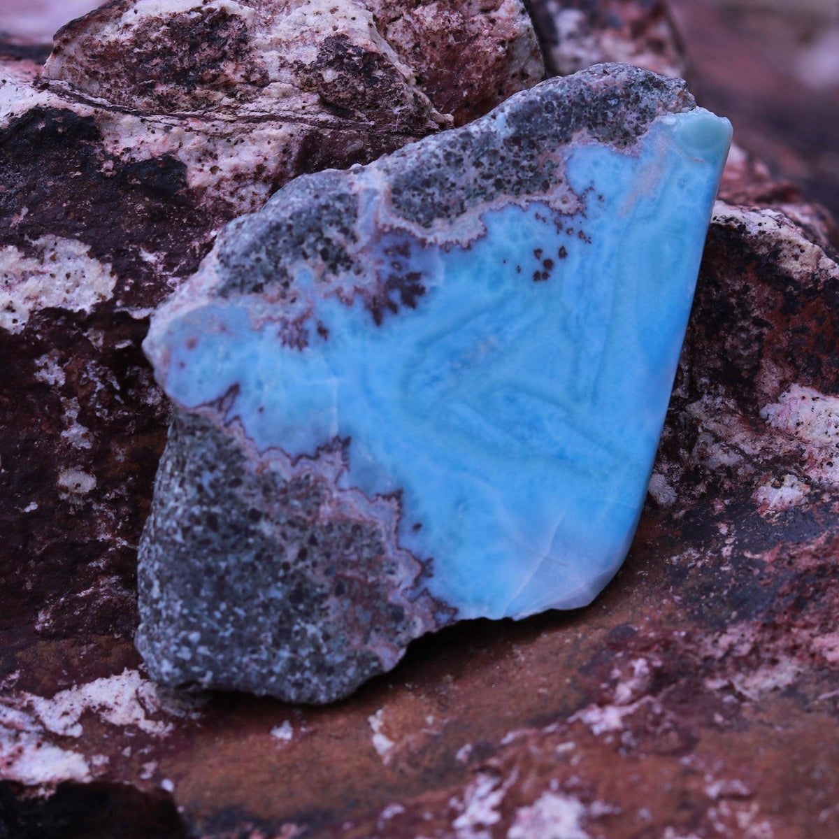 Deep Blue Larimar Stone