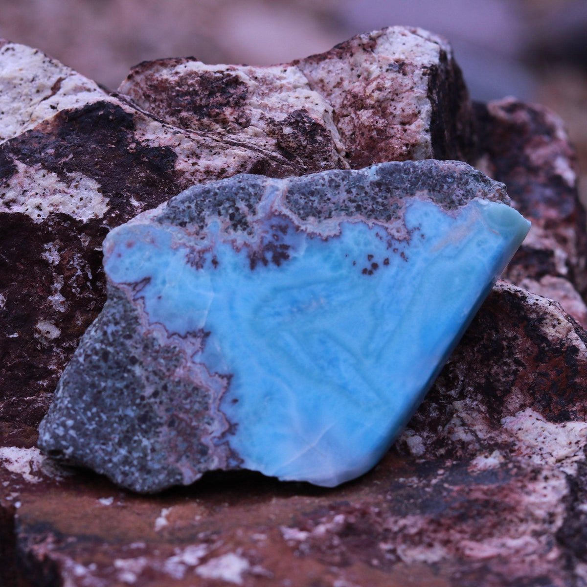 Deep Blue Larimar Stone