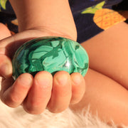 Green Malachite Egg Carving (Large) from Congo