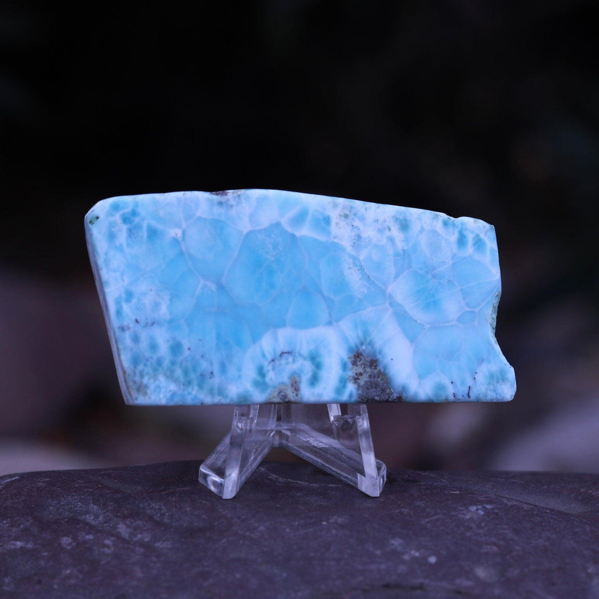 Grade A Gorgeous Display Larimar Polished Stone