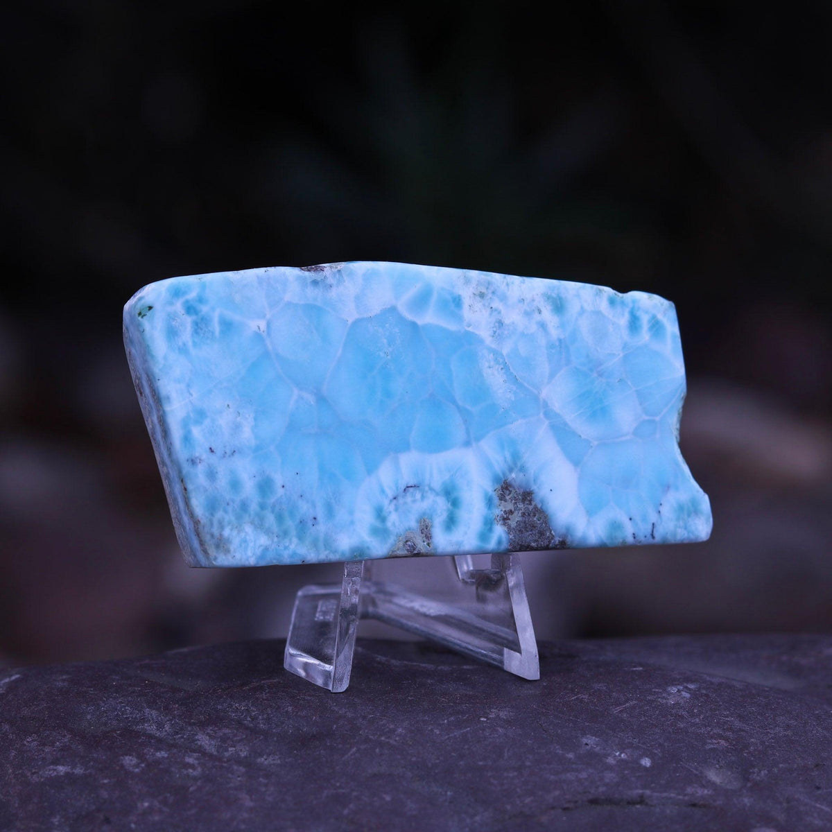 Grade A Gorgeous Display Larimar Polished Stone