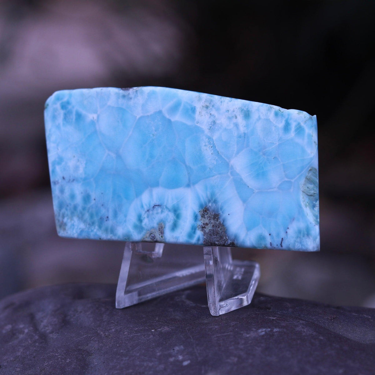 Grade A Gorgeous Display Larimar Polished Stone