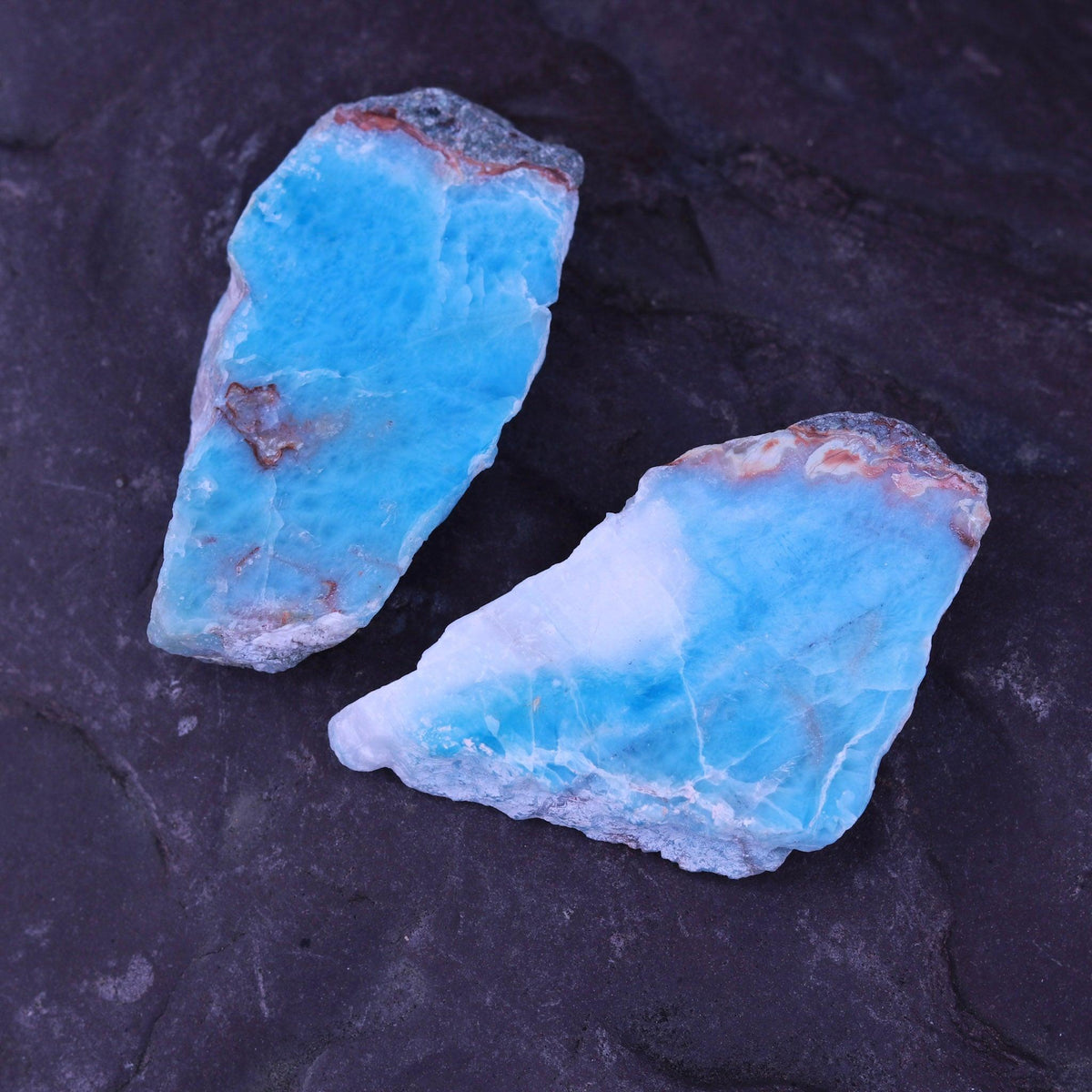 Larimar Stone - Pair