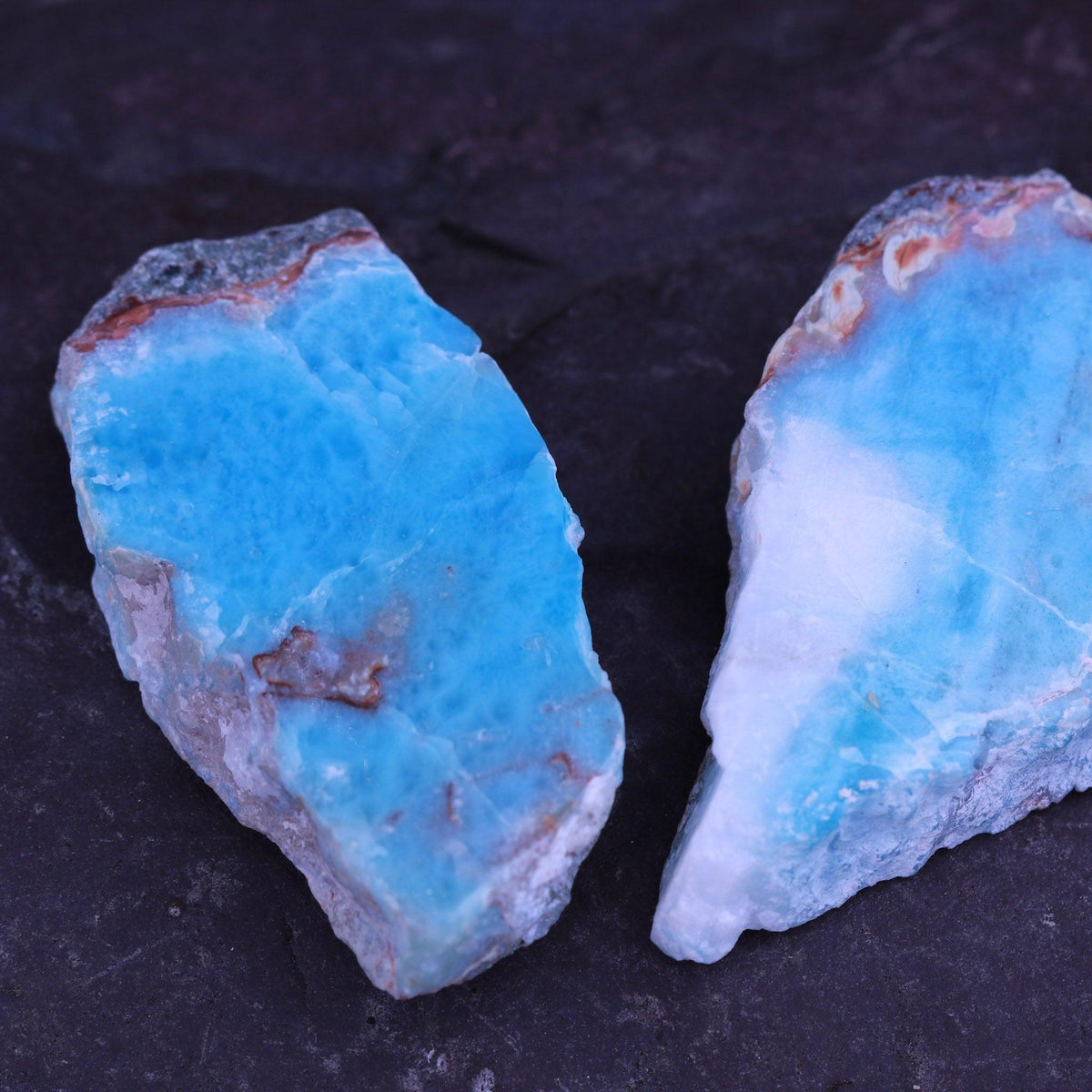 Larimar Stone - Pair