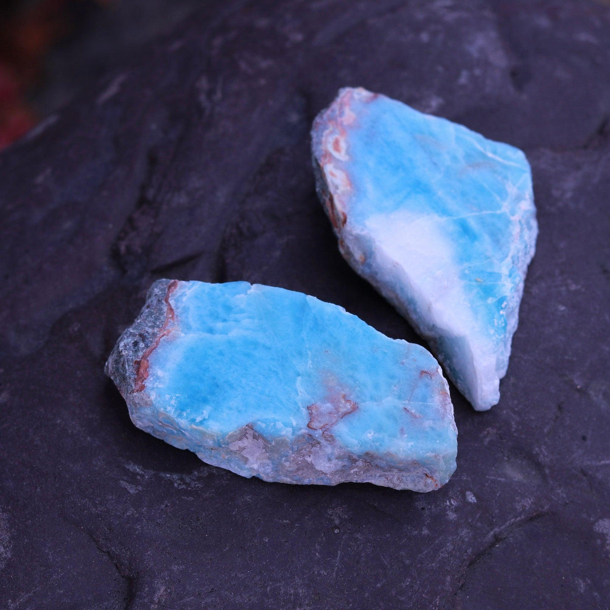 Larimar Stone - Pair
