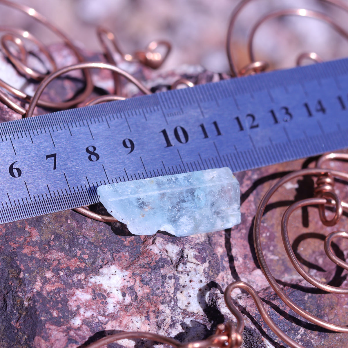 Aquamarine Crystal Natural Key Formation