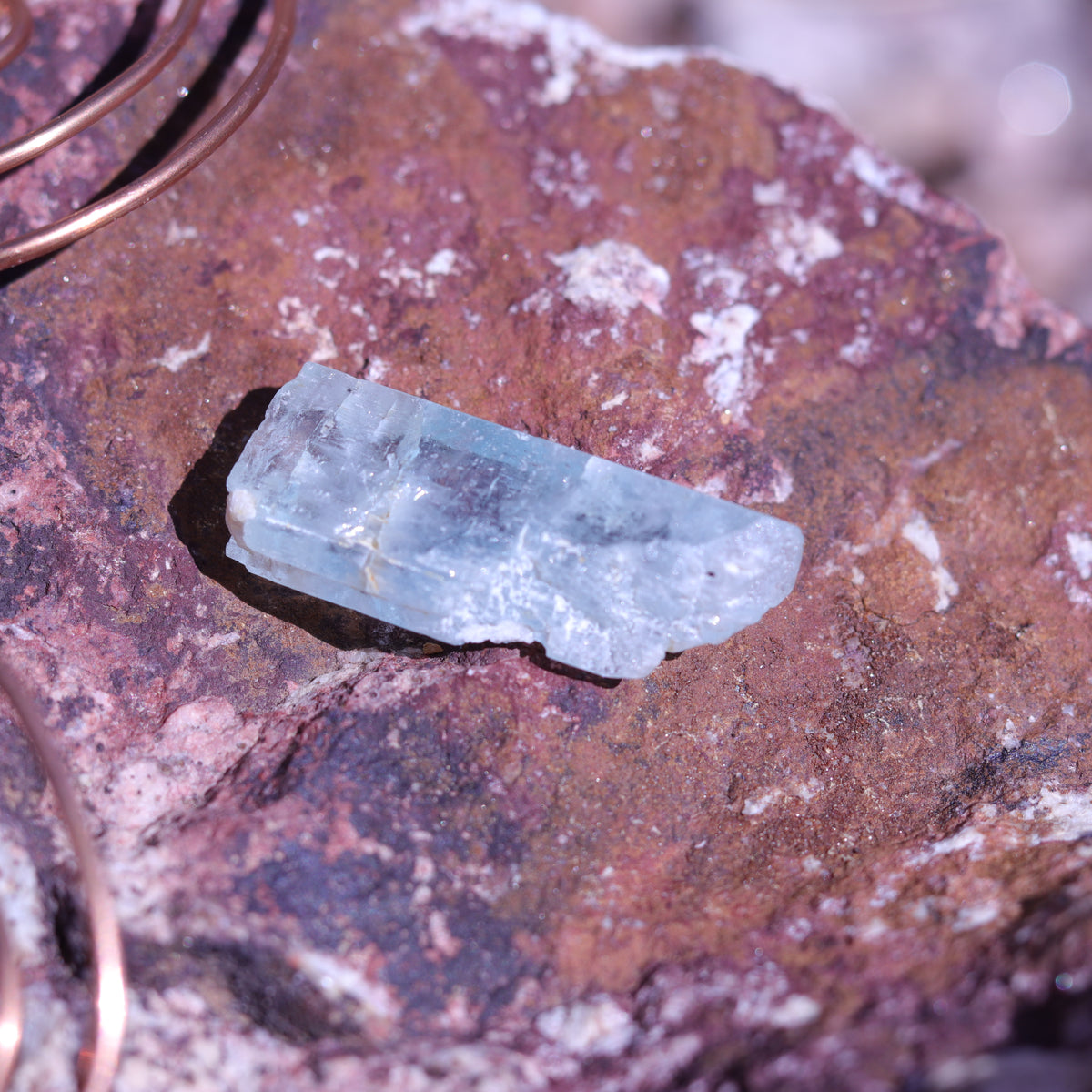 Aquamarine Crystal Natural Key Formation