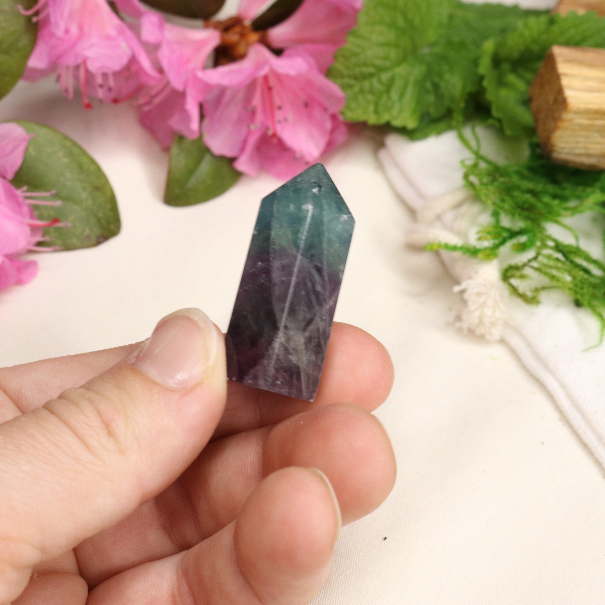 AA Grade Rainbow Fluorite Polished Mini Point #3 - Earth Family Crystals