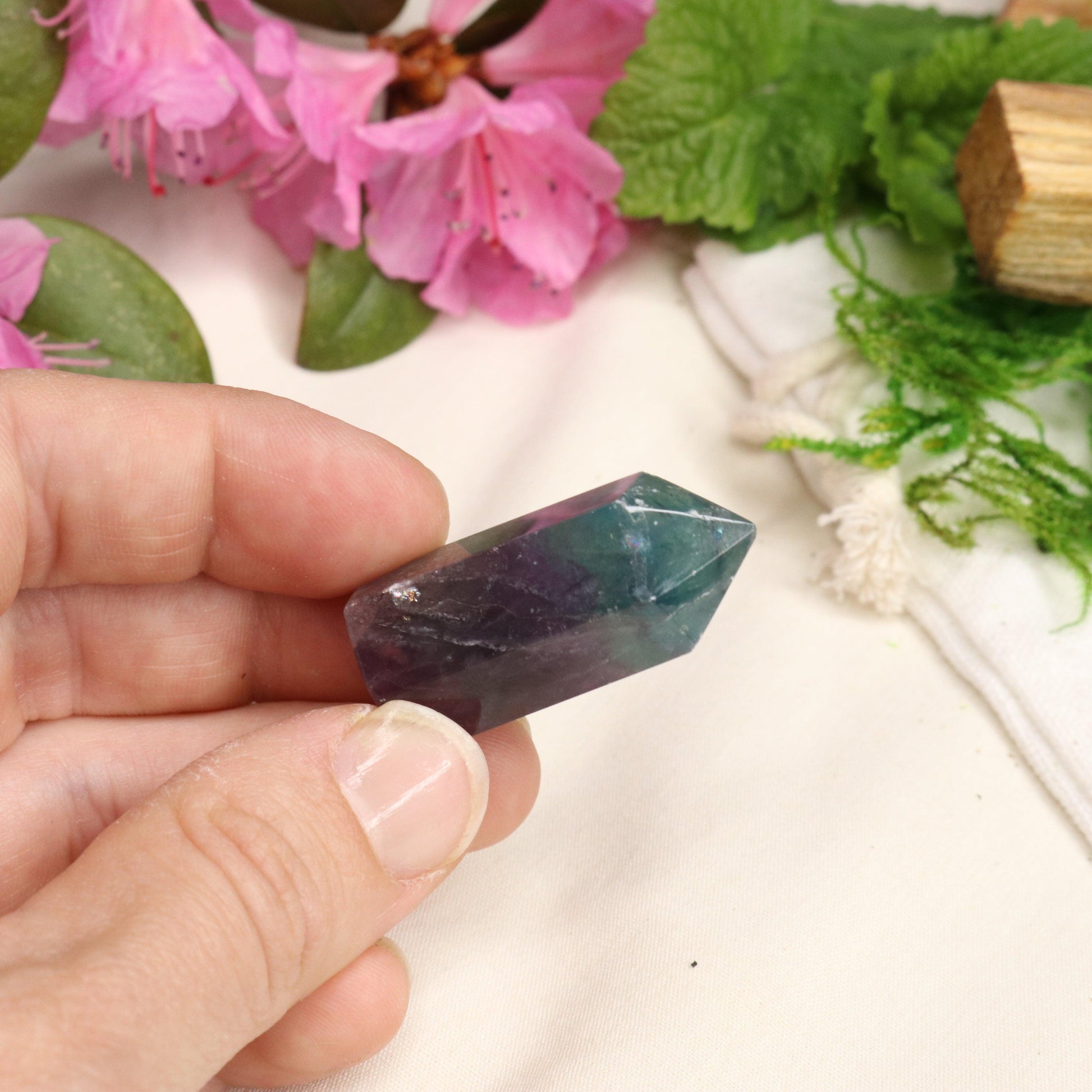 AA Grade Rainbow Fluorite Polished Mini Point #3 - Earth Family Crystals
