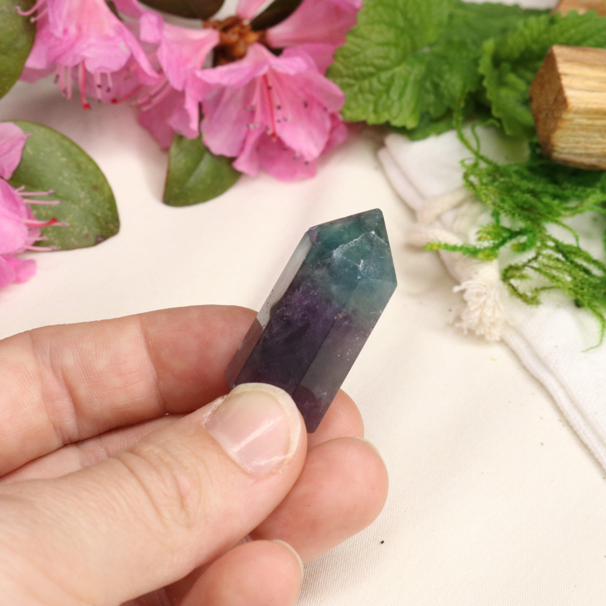 AA Grade Rainbow Fluorite Polished Mini Point #3 - Earth Family Crystals