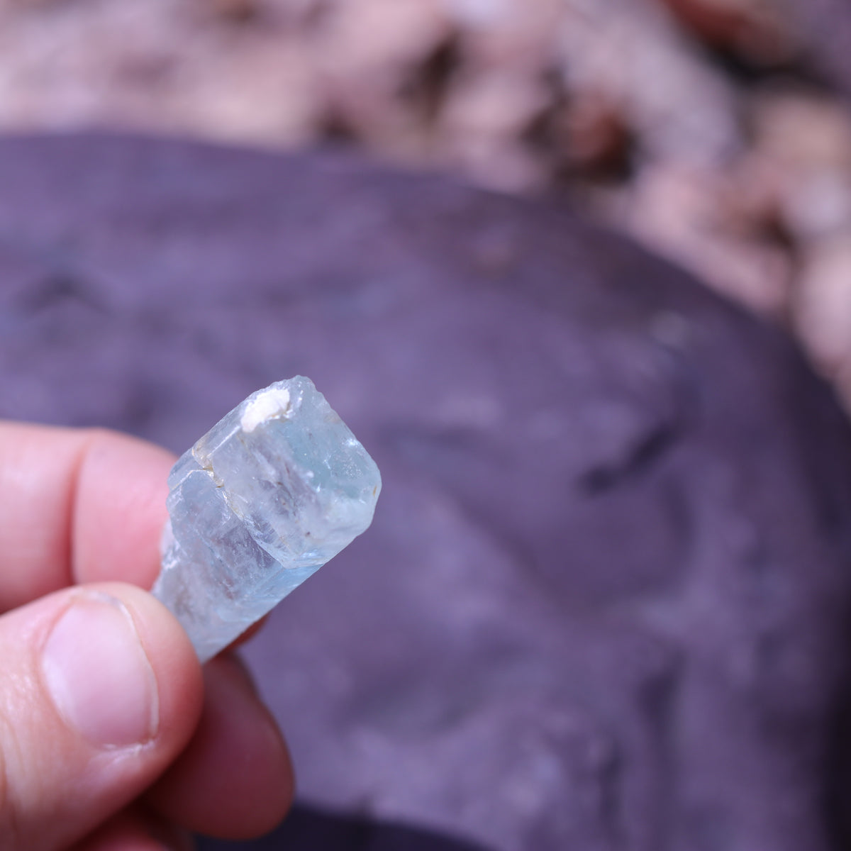Aquamarine Crystal Natural Key Formation