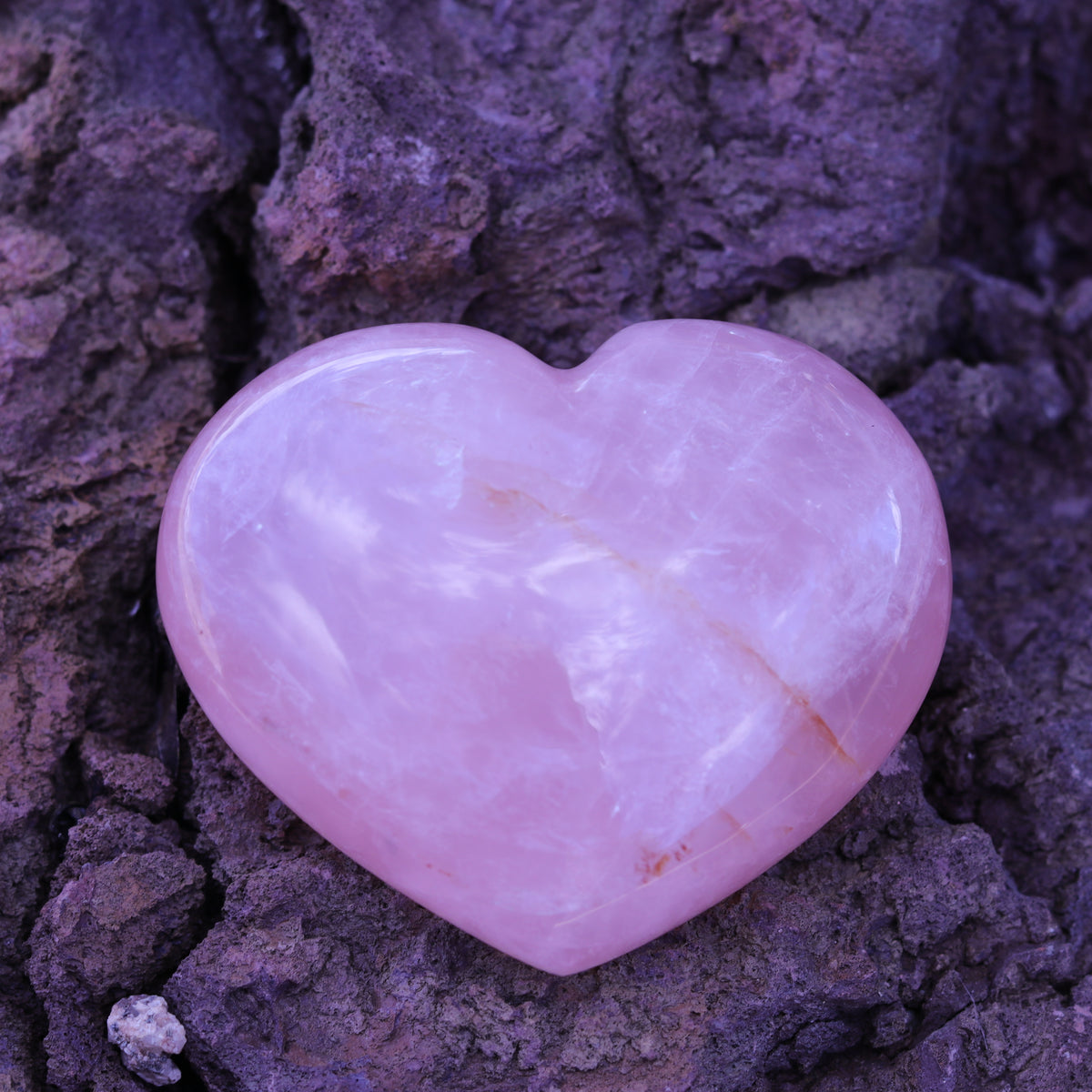 Rose Quartz Puffy Heart Carvings — Madagascar