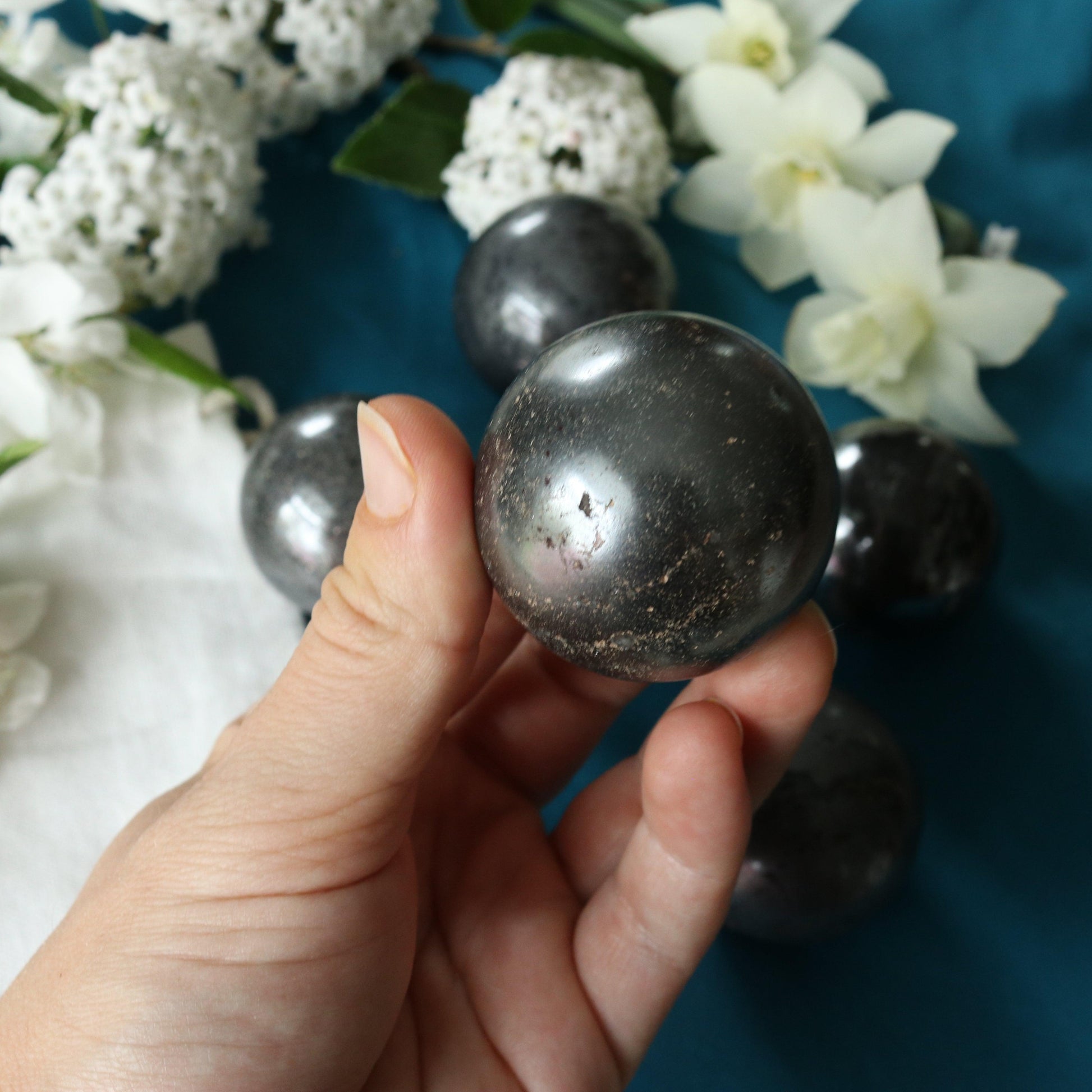 Incredibly Grounding Hematite Sphere - Earth Family Crystals