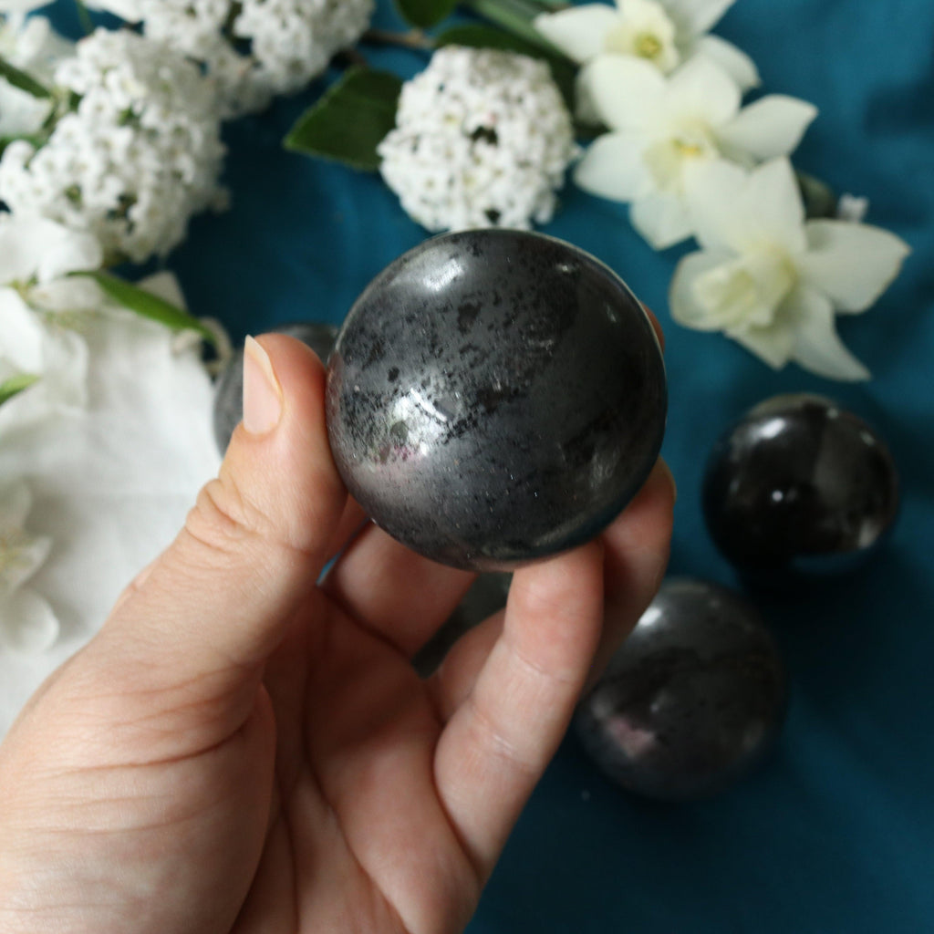 Incredibly Grounding Hematite Sphere - Earth Family Crystals