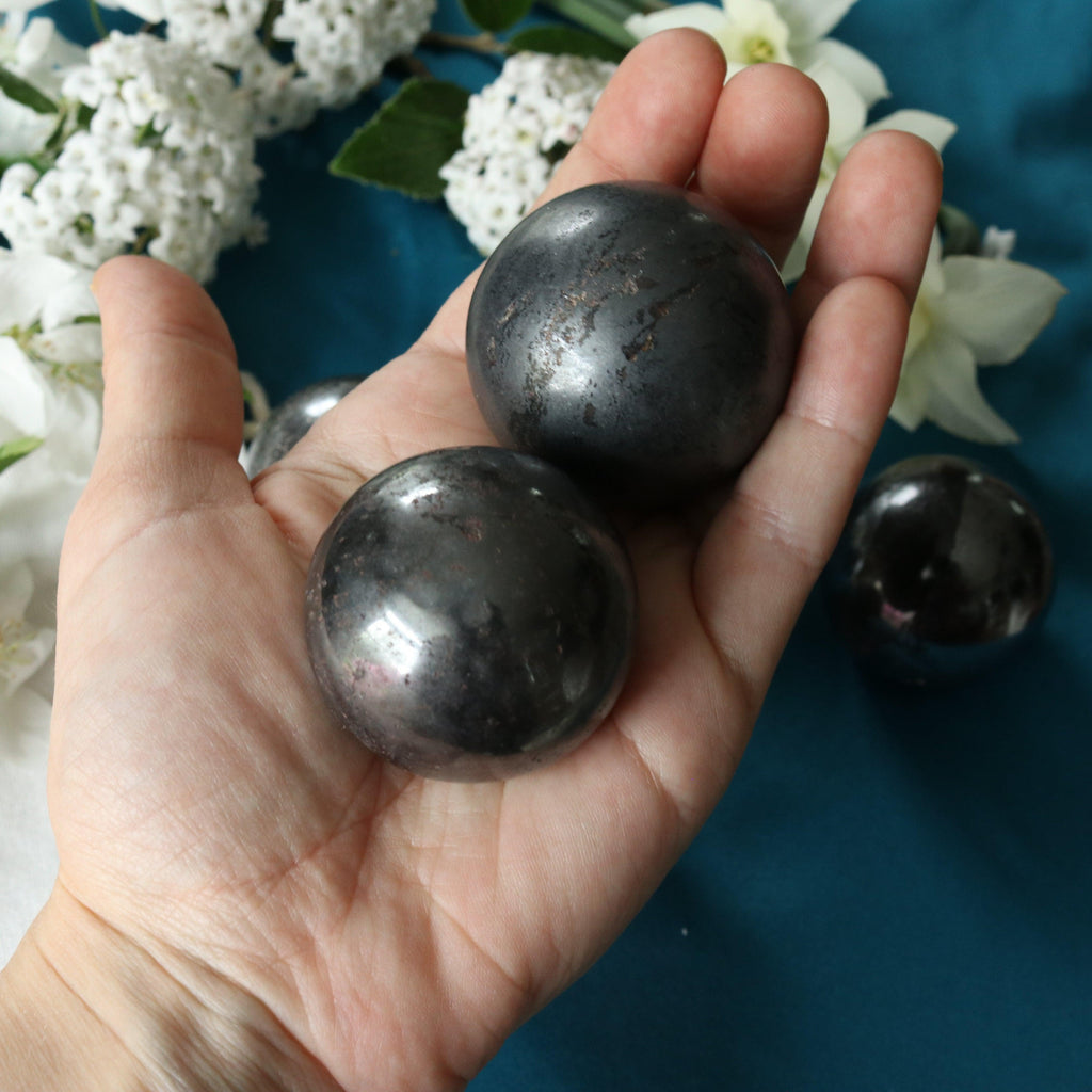 Incredibly Grounding Hematite Sphere - Earth Family Crystals