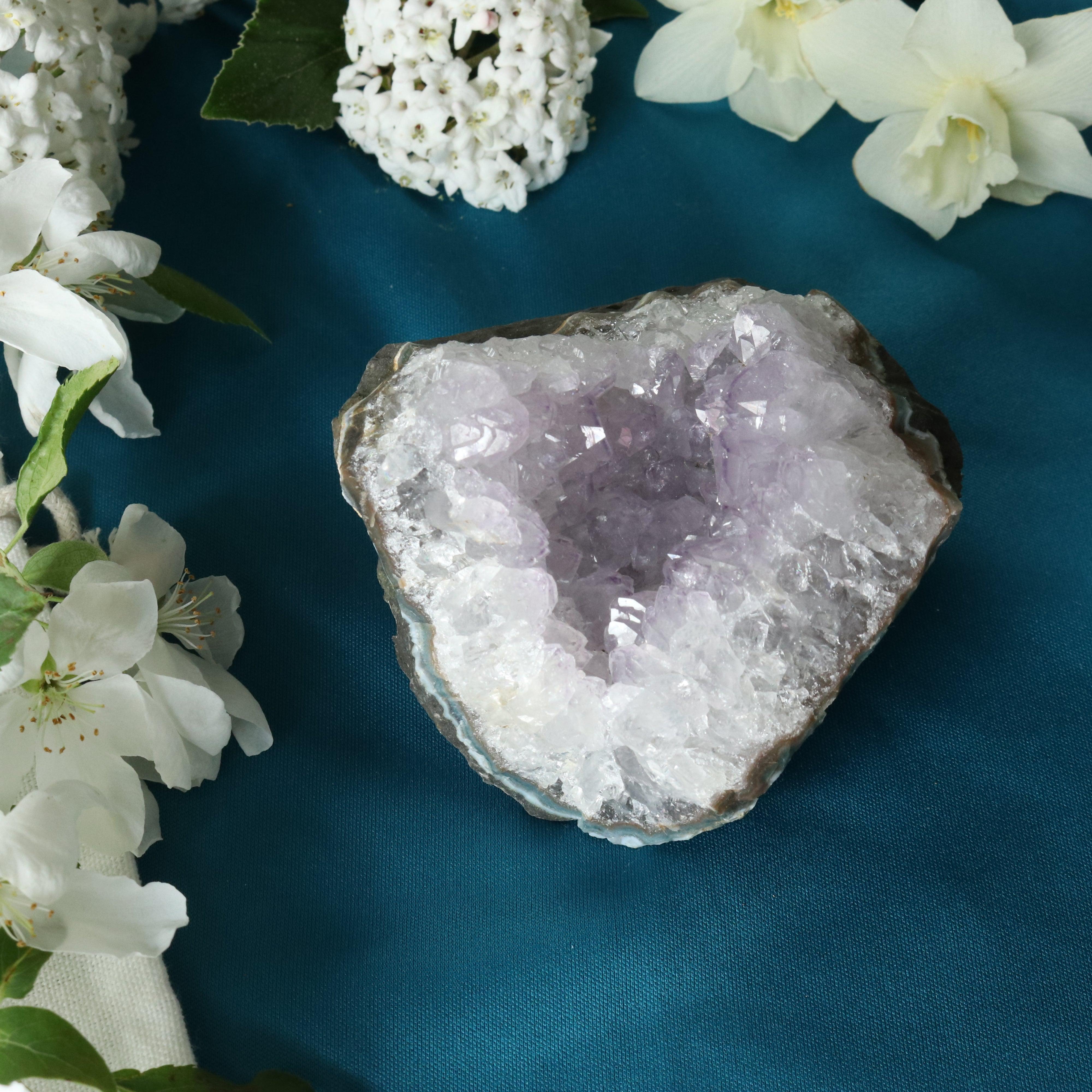 Amethyst Cluster Geode ~ Soft Purple with Healing Energy - Earth Family Crystals